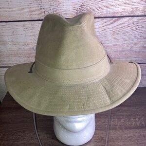 Vintage Henschel HatQuarters Made In USA Outback Green Hat Size Youth Large